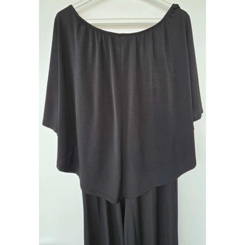 Sunny Leigh Drop Shoulder Flowy Strapless Overalls Jumpsuit Sz M Goth Festive - Picture 6 of 16